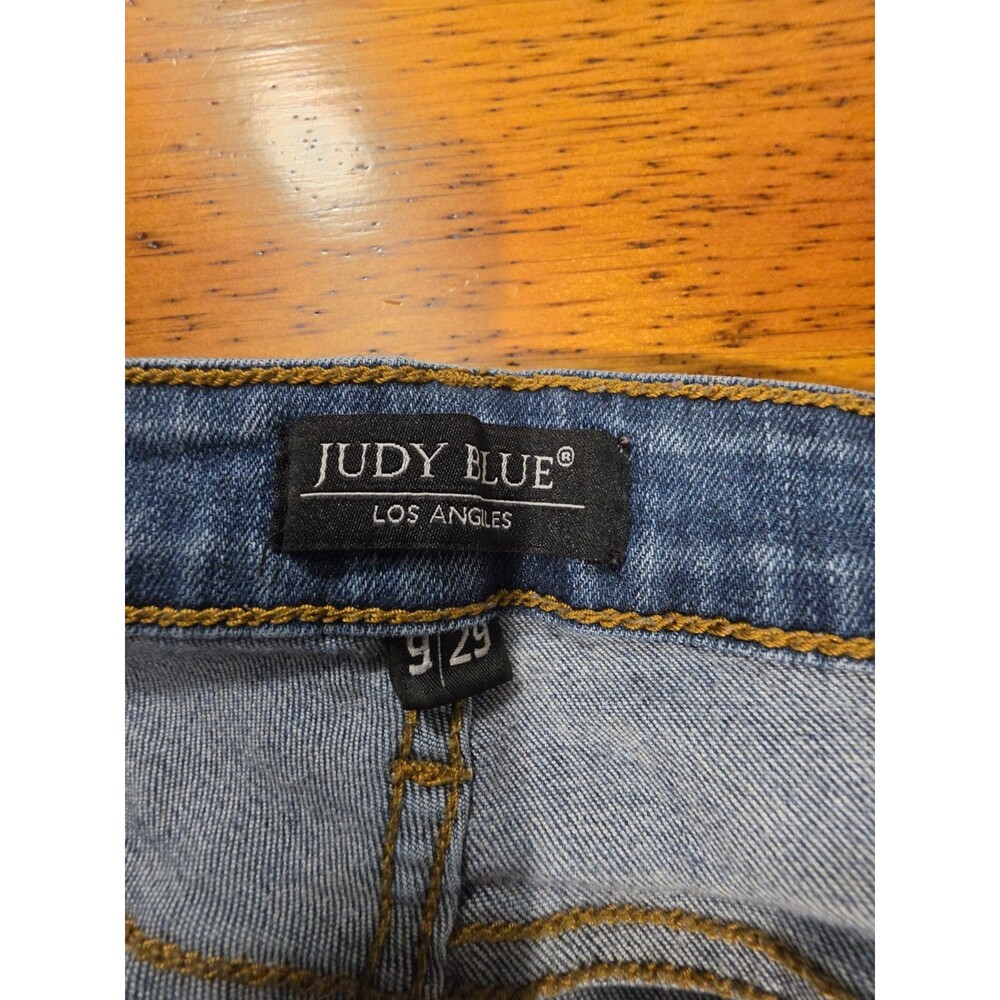Judy Blue Angie Mid Rise Distressed Skinny Jeans Womens 9 29 Blue Denim 28x25 - Picture 7 of 11